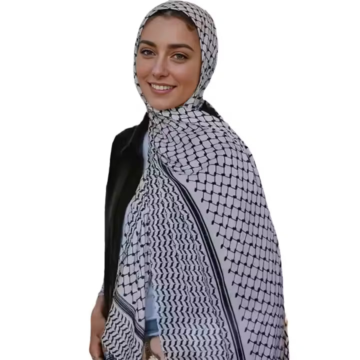 Hijab Keffieh en Mousseline de soie