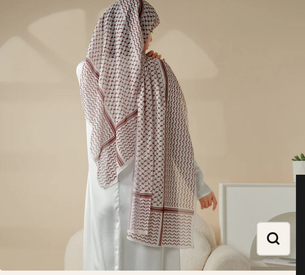 Hijab Keffieh en Mousseline de soie