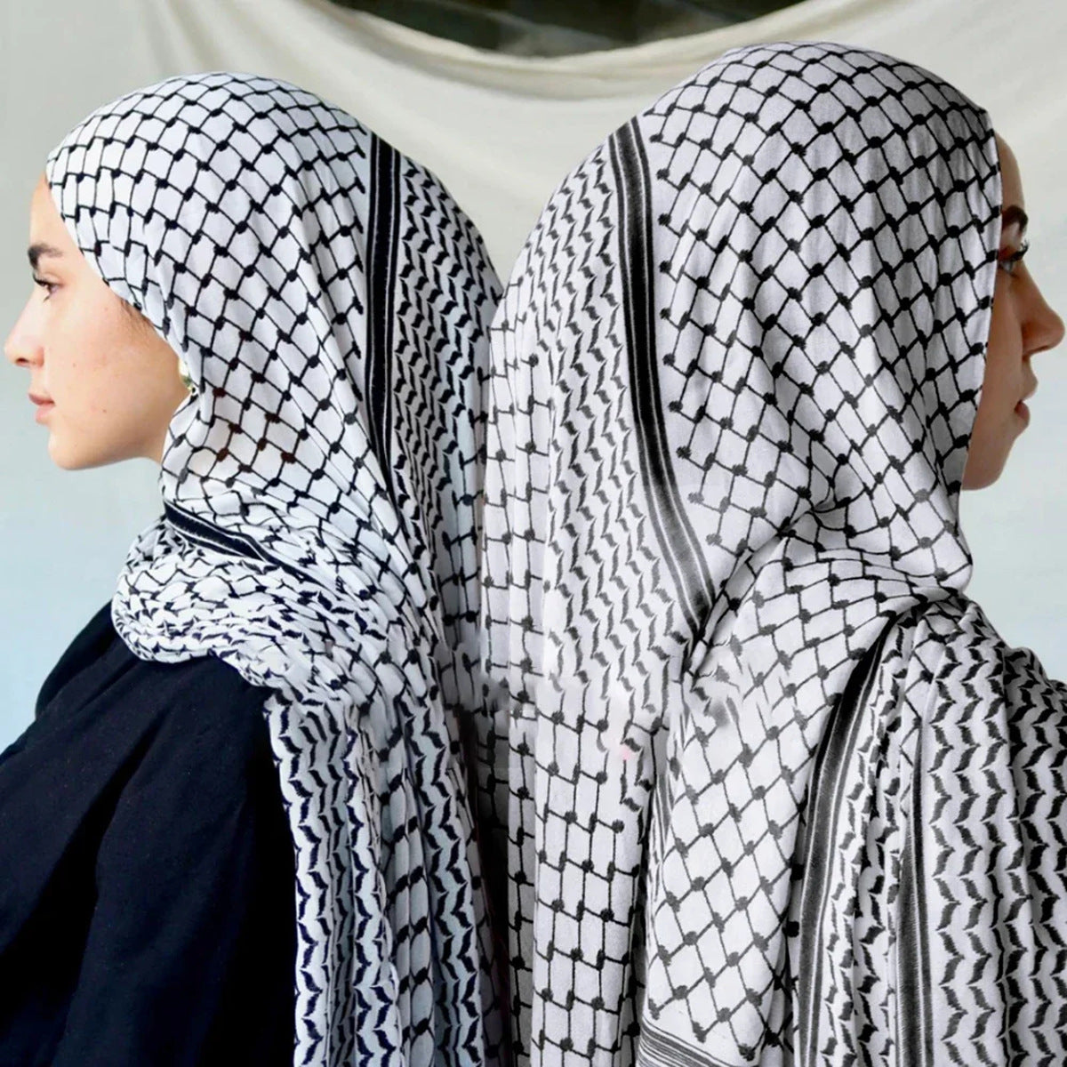 Hijab Keffieh en Mousseline de soie