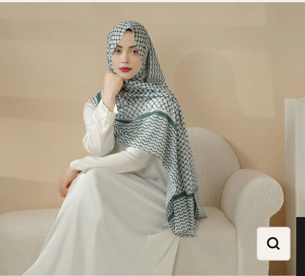 Hijab Keffieh en Mousseline de soie