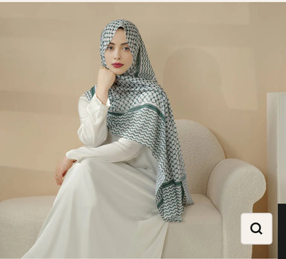 Hijab Keffieh en Mousseline de soie